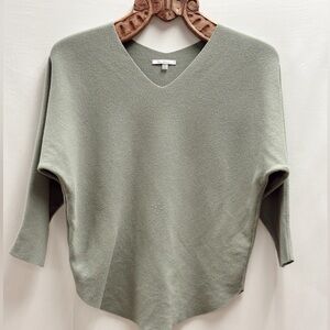 Elegant Sage V-Neck Sweater